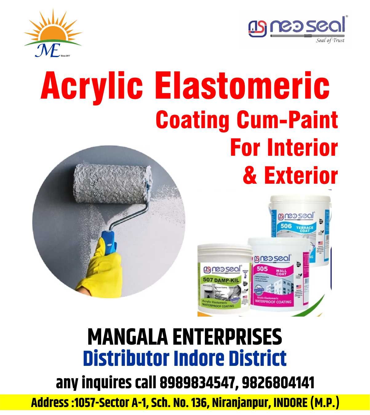 Best Distributor of Neoseal Acrylic Elastomeric Coating Cum Paint in Indore