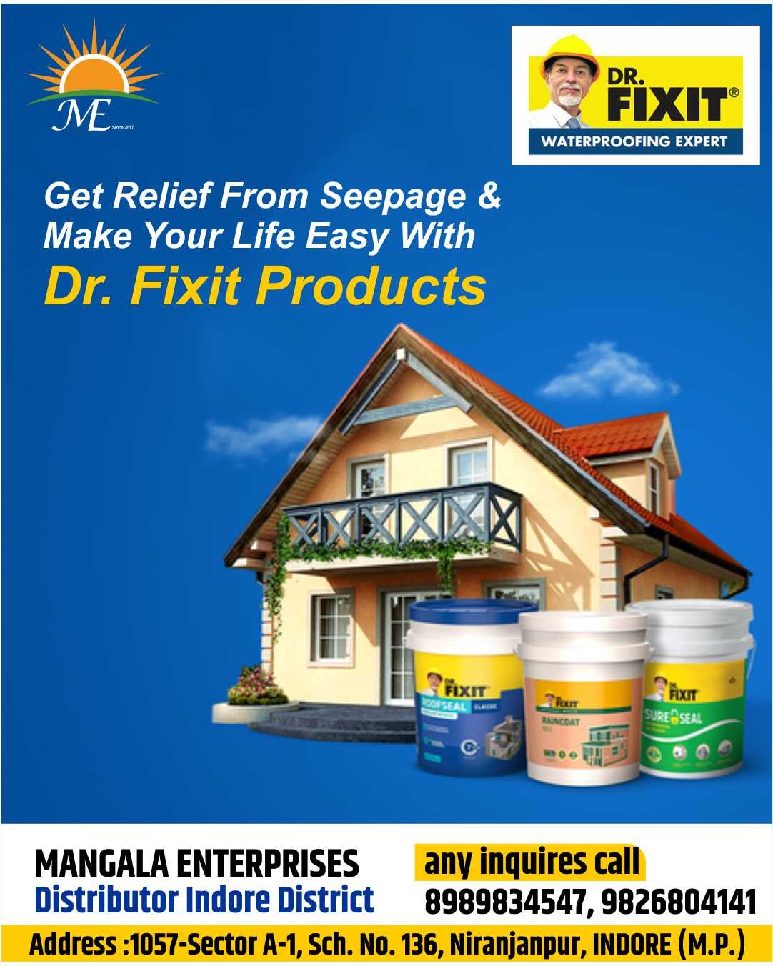 Best Supplier of DrFixit Waterproofing Products in indore